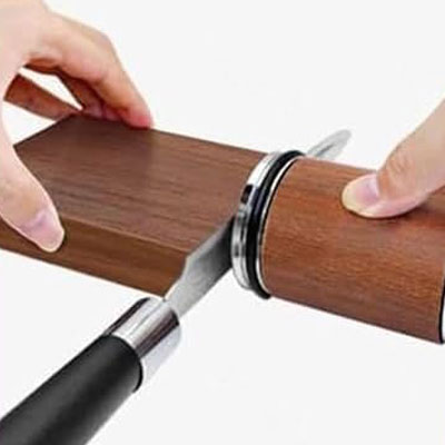 afiladores de cuchillos con rueda y base
