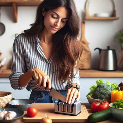 afilador de cuchillos manual